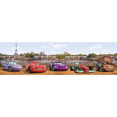 Frise murale Cars City Disney – Longueur 5m, largeur 14cm – Impression digitale haute qualité – Décoration chambre enfant – Ag Art