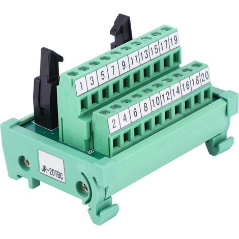 Bornier de connexion pour module PLC IDC-20P, câblage sur rail DIN 35 mm, fournitures électriques