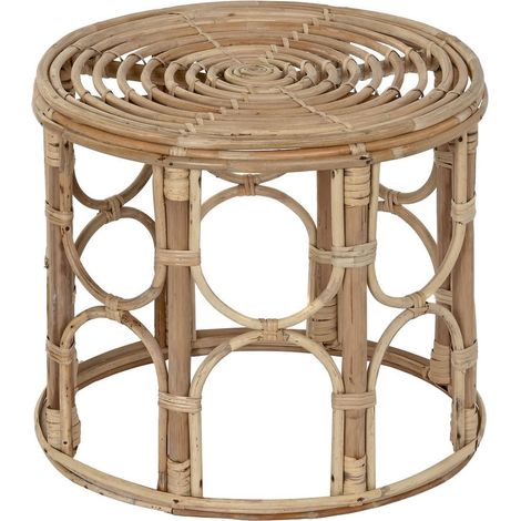 Table d'appoint rotin naturel pour intérieur cosy - Rotin naturel beige (1/3)