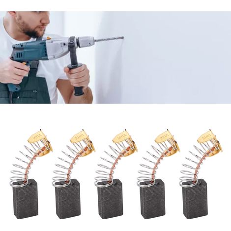 Packung mit 20 Kohlebürsten für Winkelschleifer, Elektrohammer, Elektromeißel, Schneidemaschinen, Kohlebürstenpoliermaschinen, Bohrmaschinen und Zubehör für Elektrowerkzeuge. (1/5)