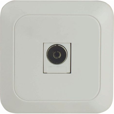 Prise TV en saillie Celesta - Blanc - Dio