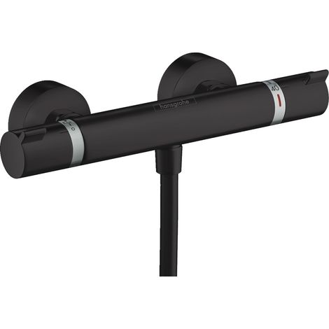 HANSGROHE Ecostat Comfort mezclador termostático de ducha negro mate (1/5)