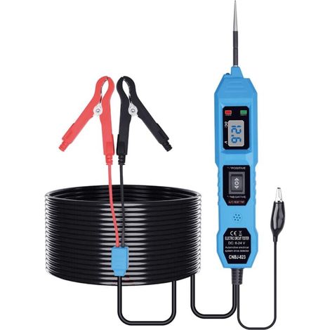 Tester di funzionalità per auto - 6-24 V - Con luce LED - Rilevatore di cortocircuito - Allarme di posizione e cicalino - Funzione di test di polarità e continuità (1/4)