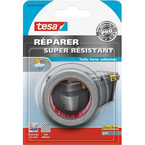 Reparieren - Super strapazierfähiges Gewebeband 2,75 m x 19 mm Grau im Blister - Tesa