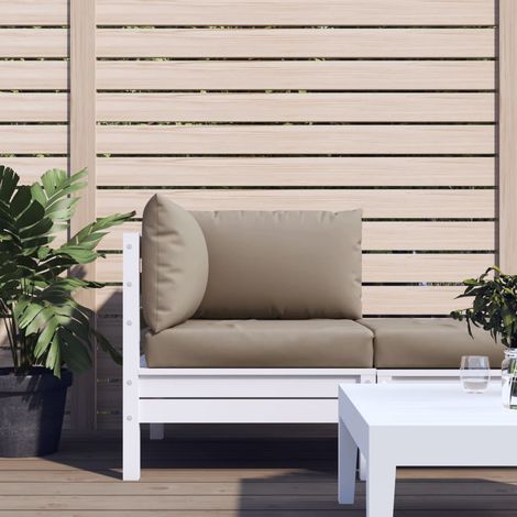 Lot de 3 Coussins de palette,Coussins Siège Dossier de Chaise taupe tissu oxford -AD30364 (1/5)