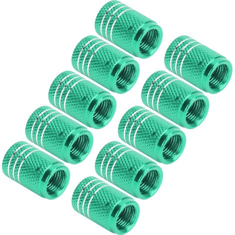10 Capuchons de tige de valve pneu avec motif crâne, universels pour voitures, SUV, vélos, camions, motos, vert (1/5)