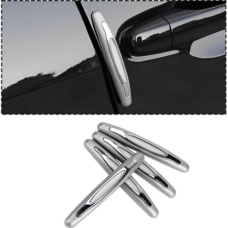 4 Pièces Voiture Bandes Anti Collision, Protection du Bord D'automobile Rétroviseur Portes Anti Frottement, Protecteur Porte Latérale Anti-Rayures pour Voiture pour Tous Les Véhicules(Argent) (1/5)