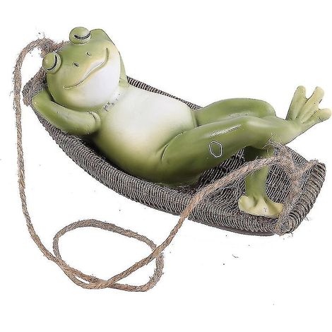 Hängende Froschfigur aus Kunstharz, Dekoration für Garten, Terrasse oder Außenbereich -