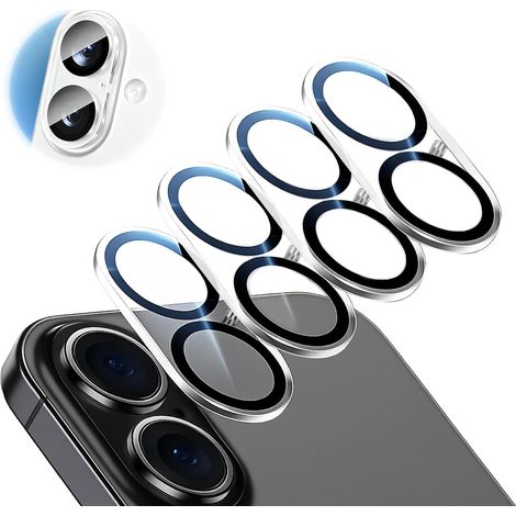 protectores de cámara compatibles con 16" 6.1" y 16" Plus 6.7" [Cobertura completa] Película protectora HD transparente para cámara, [Instalación rápida en 10