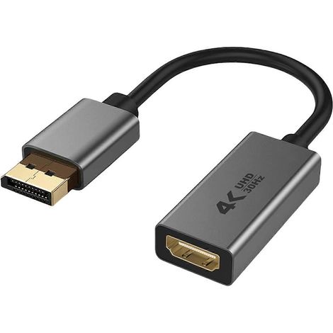 Adaptateur mini vers HDMI transparent avec boîtier en aluminium, compatible avec la résolution 4K 60 Hz et les moniteurs, projecteurs et ordinateurs portables. (1/5)