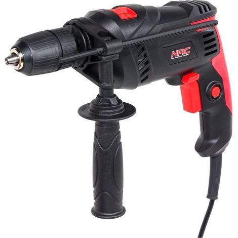 NAC 800W Schlagbohrmaschine Schwarz und Rot
