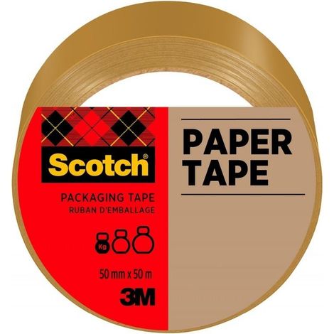 Cinta de embalaje de papel marrón de 50 mm x 50 m