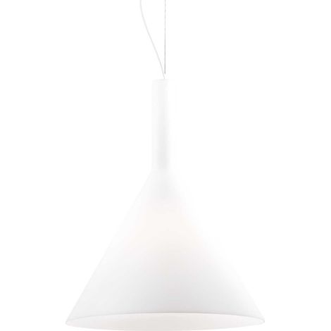 Ideal Lux Cocktail - Luminaire suspendu à 1 ampoule, grand dôme, blanc, E27 (1/2)
