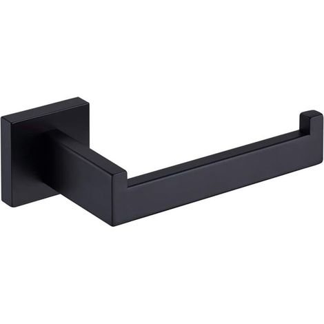 Toilettenpapierhalter, Spender und Wandhalterung aus mattschwarzem Edelstahl für Bad und Küche