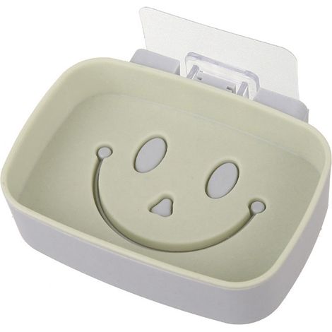 Porte-Savon Mural Double Couche - Distributeur De Savon En Plastique Vert - Pour Salle De Bain Et Cuisine - 1 Pièce (1/2)