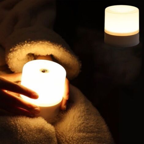 Veilleuse de chevet chambre lampe de chevet LED lampe de protection des yeux pour enfants contrôle silencieux éclairage doux et confortable