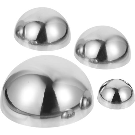 de 4 Boules D coratives Miroir en Acier Inoxydable Sph res (1/5)