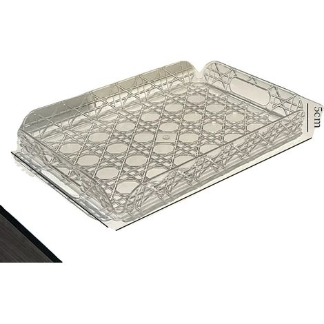 Bandeja de almacenamiento, diseño moderno, plástico ecológico, grande (1/2)