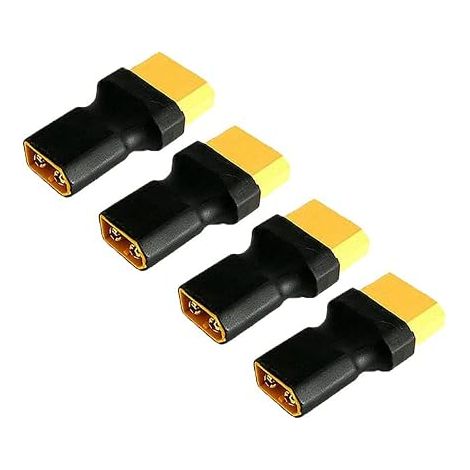 Lot de 4 connecteurs XT60 mâle vers XT90 femelle sans fil adaptateur pour batterie RC Lipo ESC (1/5)