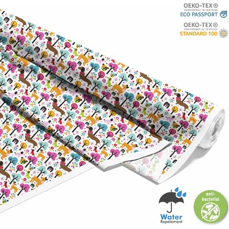 OUTDOOR DEKOSTOFFE OXFORD - Motiv Mädchen