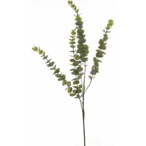 Gunnii Eucalyptus Spray Artificial Plant - Fabric/Plastic - L8 x W8 x H90 cm - Green