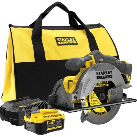 Sierra circular 165 mm - 18V - Hueco 16 mm, 4000 rpm - Gama V20 - STANLEY FATMAX, SFMCS500M1S-QW