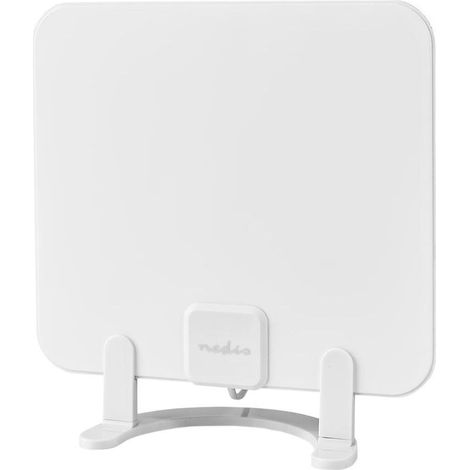 Antenne tvhd interieure actif fmuhfvhf portee de reception 0 25 km lte700 gain 30 db abs blanc (1/5)