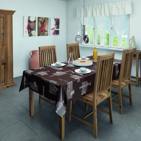 d-c-table® Tischdecke Manhattan Cappuccino 150 cm rund, schoko Tischdecke