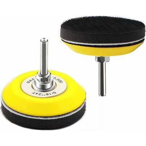 Set di 2 platorelli abrasivi autoadesivi da 7,6 cm per dischi abrasivi con gambo da 6 mm per trapano (1/5)