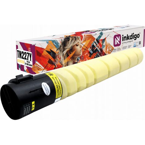Toner Inkdigo TN227Y compatibile con Konica Minolta Bizhub C257i, certificato TÜV. (1/5)