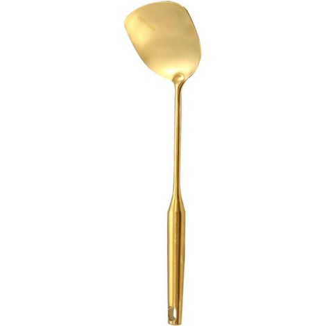Ensemble de 6 ustensiles de cuisine en acier inoxydable doré, louche et spatule, antirouille, style moderne-1 Spatula (1/5)