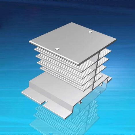 Dissipateur thermique en aluminium pour relais statique monophasé 10A-40A (1/4)
