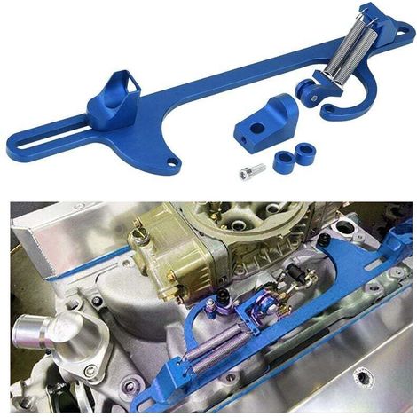 Support de carburateur de cble d'accélérateur en aluminium billette pour carburateur Holley 4150 et 4160 Series bleu A (1/4)