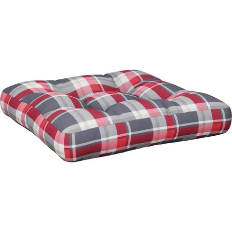 Maison Exclusive - Cuscino per Pallet a Quadri Rosso 58x58x10 cm in Tessuto