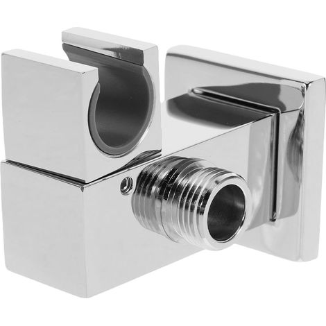 Support de Douchette en Acier Inoxydable 1/2 Pouce Robuste et Facile à Utiliser pour Salle de Bain Raccords de Plomberie Métalliques Argentés (1/5)