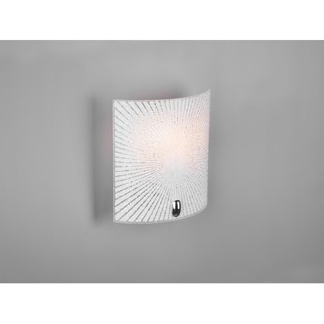 Flache LED Wandleuchte mit Glas Lampenschirm Weiß, Höhe 22cm (1/5)