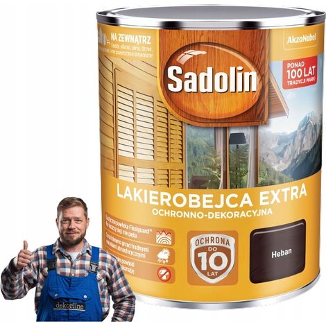 Lasure épaisse - 0,75 L - Ébène - Protection extérieure - Résistante et durable