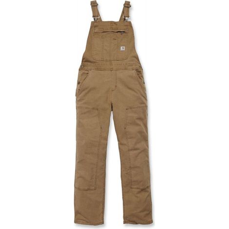 Salopette femme stretch Crawford CARHARTT 102438 - Marron clair - XL - Jambes standards (1/5)