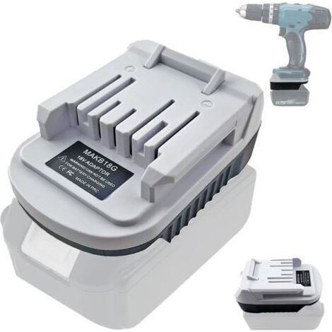 Adaptateur Batterie Makita 18 V - Pour Outils Électriques Série G - Compatible BL1830 BL1840 BL1850 BL1860 - 11 x 7 x 8 cm (1/4)