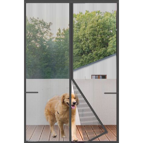 Mosquito Net Door Window 70x220cm, Gray Magnetic Mosquito Net Curtain for Front Door Balcony Windows, Breathable Heavy Duty Mesh (1/5)