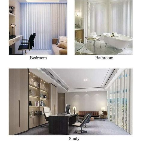 Peso per tende verticali California Blinds, confezione da 10, sostituzione bianca per lamine da 127 mm (1/3)