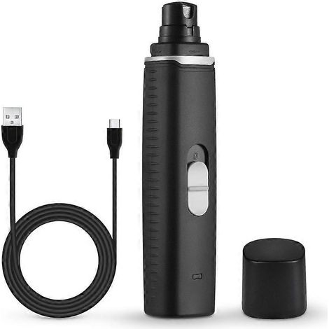Aiguiseur d'ongles électrique haute puissance rechargeable pour chats et chiens - Noir (1/5)