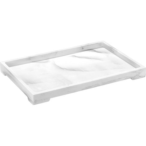 1 Plateau Rangement Résine, Organisateur Maquillage Imperméable, Accessoire Salle de Bain, Pour Cosmétique Savon