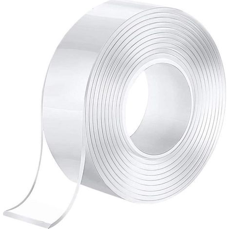 Ruban Adhésif Nano Réutilisable, Nano Tape,Ruban adhésif Lavable sans Traces,Multifonctionnel Traceless Double Face, Adhésif (1/4)