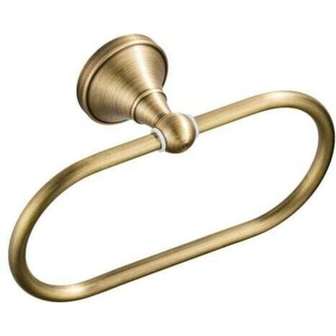 Handtuchring, gebürstete Bronze, ovaler Handtuchhalter aus antikem Messing, Handtuchstange für Küche und Bad, Wandmontage