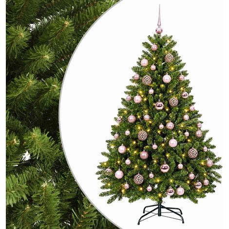 Árbol de Navidad artificial verde claro con bolas 120 cm vidaXL