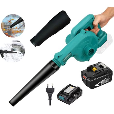Staubsaugergebläsebatterie, elektrischer Gebäudestaubsauger 130 Meilen pro Stunde, 2-in-1, mit 5,5 Ampere Akku und Schnellladegerät, kompatibel mit Makita Batterie (1/5)