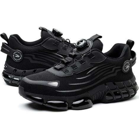 Scarpe antinfortunistiche anti-schiacciamento e anti-perforazione, scarpe antinfortunistiche con lacci girevoli, scarpe antinfortunistiche traspiranti in tessuto, scarpe sportive di Crezuo-Crezuo