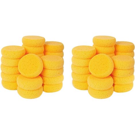 48 éponges rondes pour poterieéponges d'artiste rondeséponges pour poterieentretien du cuir et du matériel d'équitationorange (1/5)