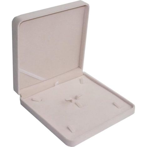 Set di scatole portagioie e da regalo in velluto beige da donna (1/5)
